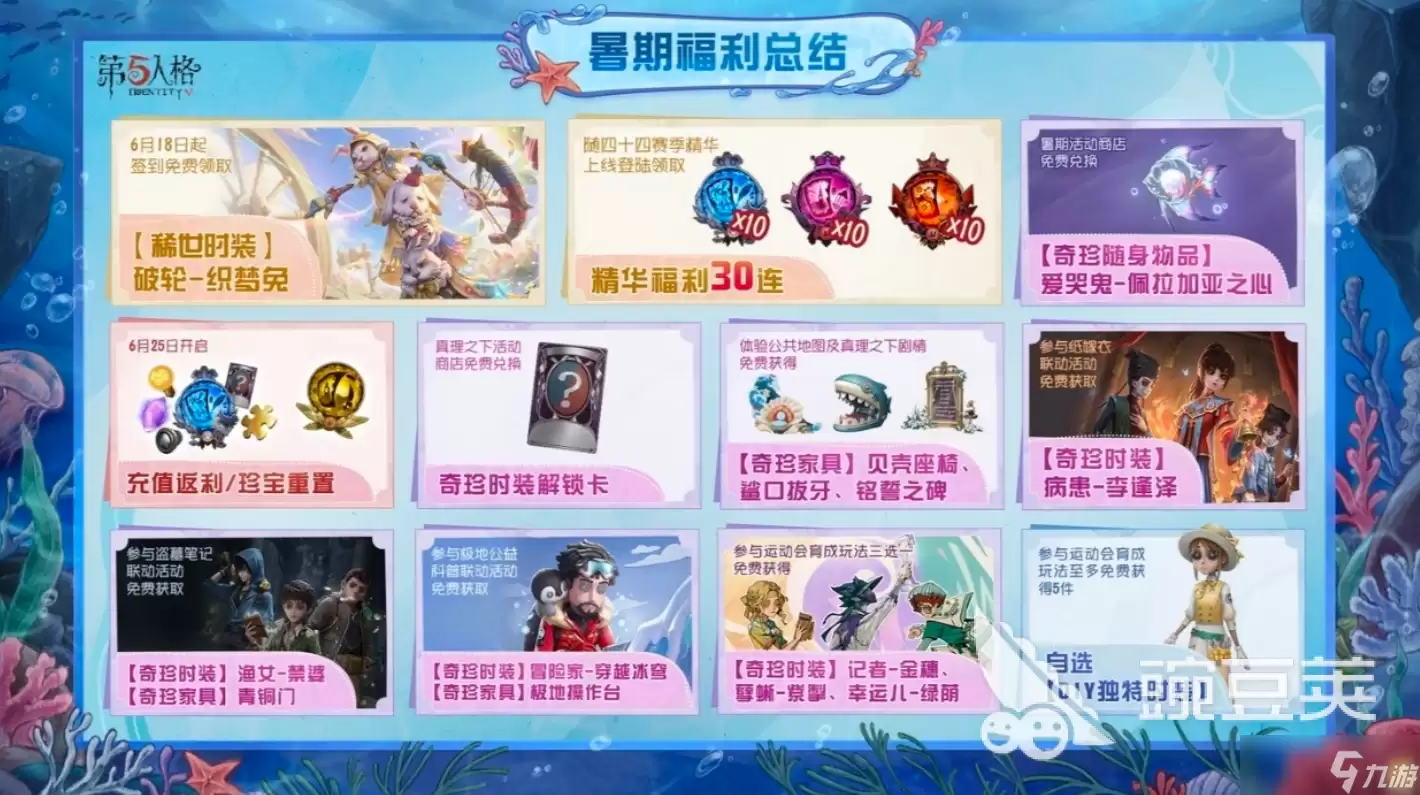 第五人格暑期福利分享 第五人格暑期福利有哪些