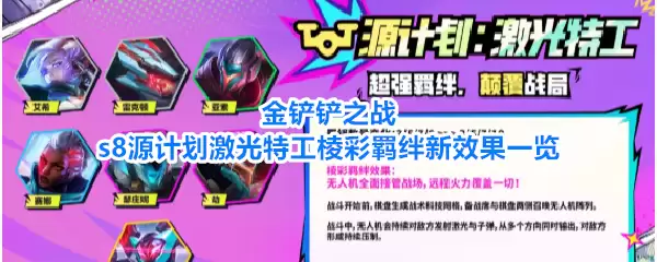 金铲铲之战s8源计划激光特工棱彩羁绊新效果全览