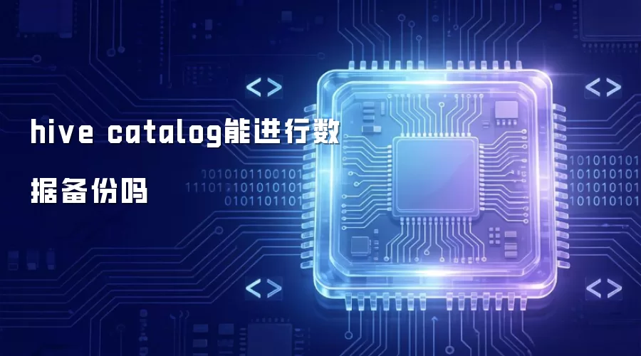 hive catalog能实现数据备份吗