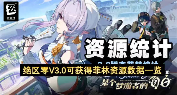 一览绝区零V3.0可获得菲林资源数据