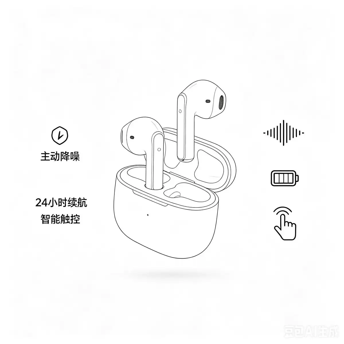 极简主义耳机电商商品图