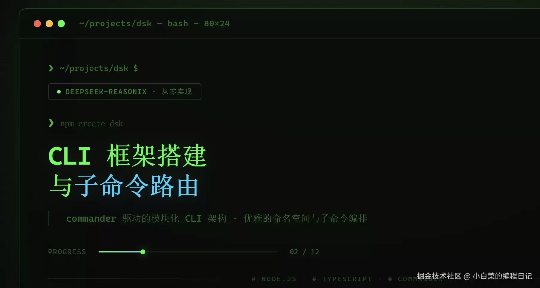 从零开发 Agent CLI 二：CLI 框架搭建与子命令路由