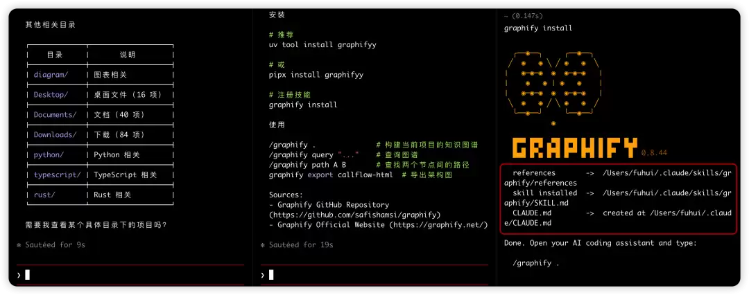 graphify + claude 图谱关系