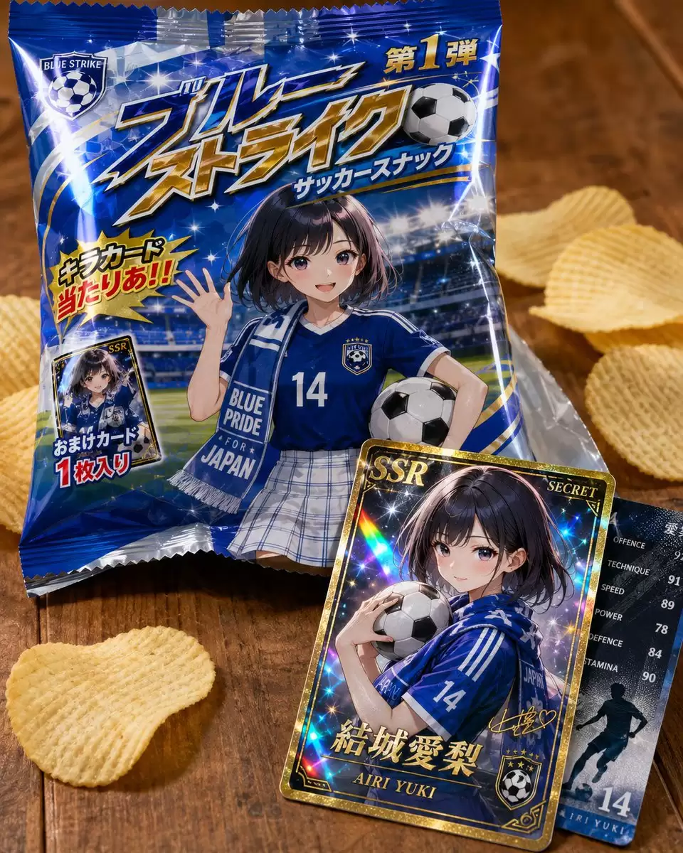假想足球零食集换式卡片产品摄影