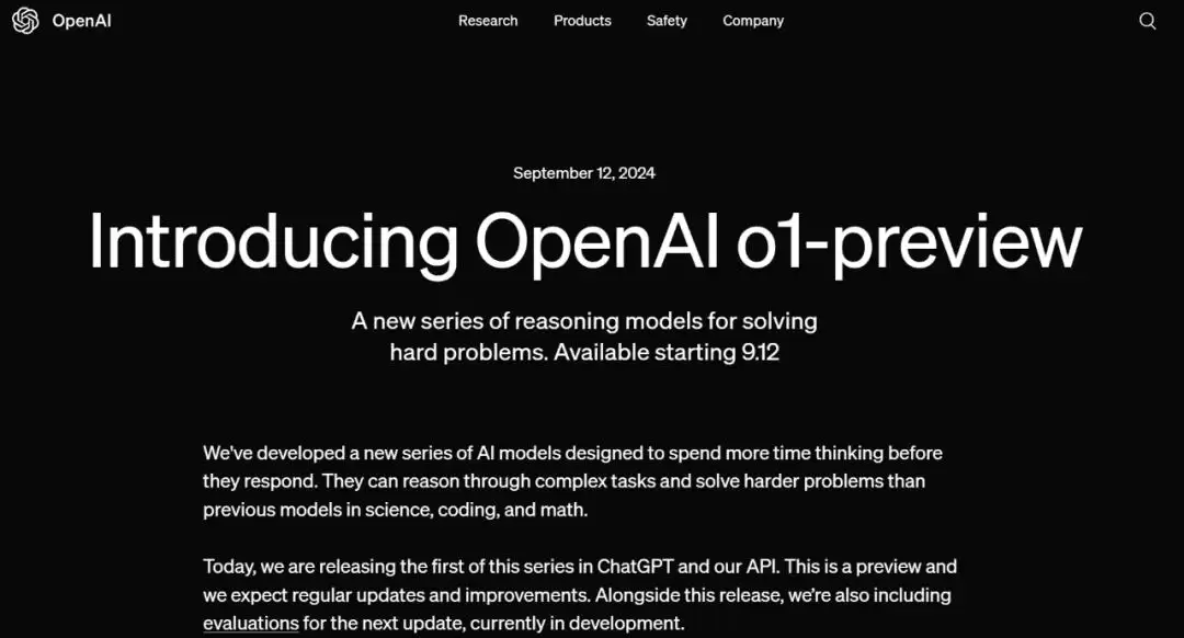 刚刚:OpenAI震撼发布o1大模型:强化学习突破LLM推理极限