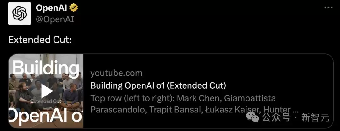 OpenAI o1金牌团队揭秘AI超越人类惊人时刻 22分完整版视频全公开