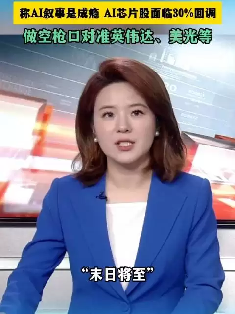一财主播说|大空头预警AI末日将至大空头做空英伟达美光