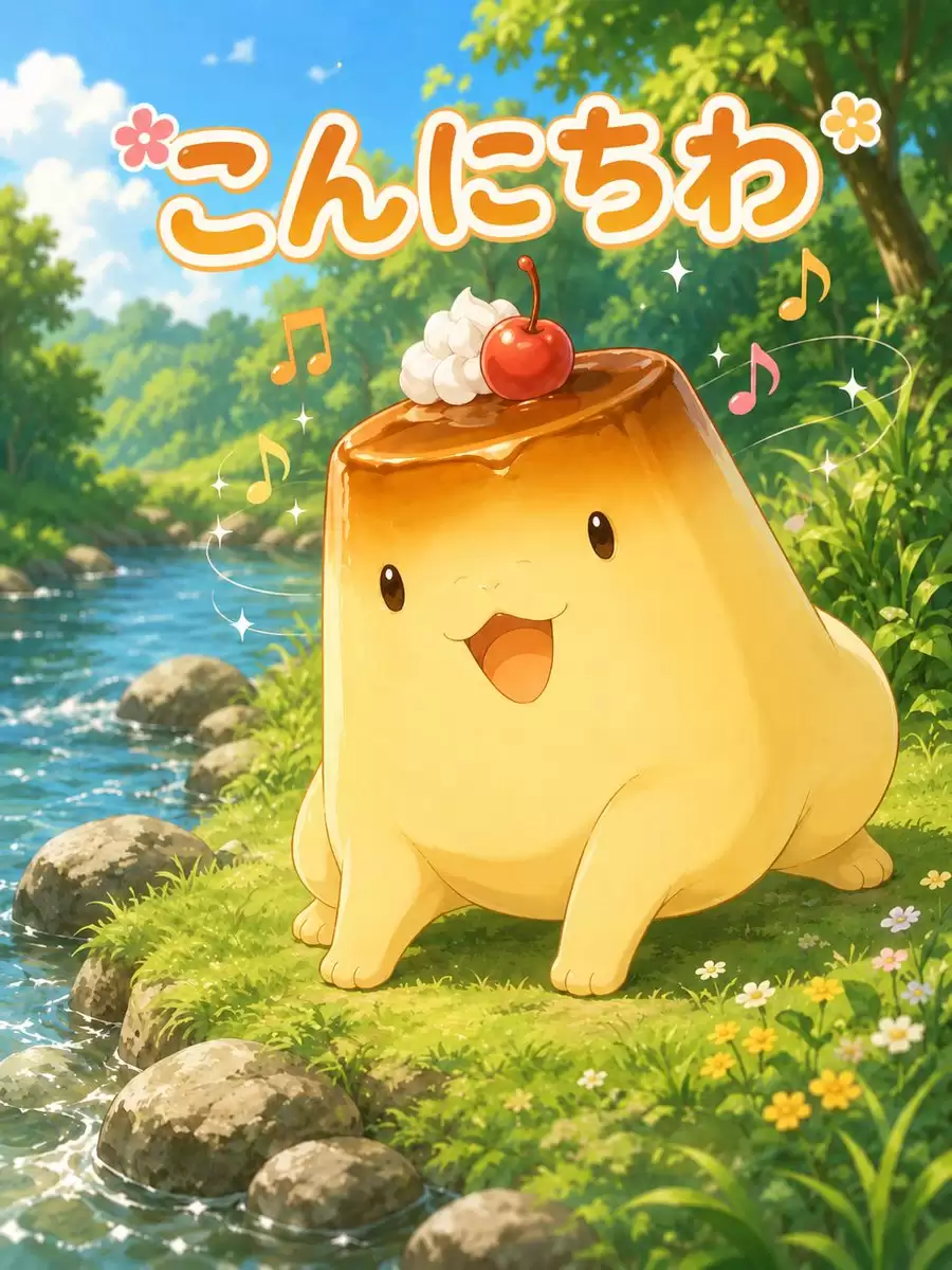 可爱布丁河岸致意