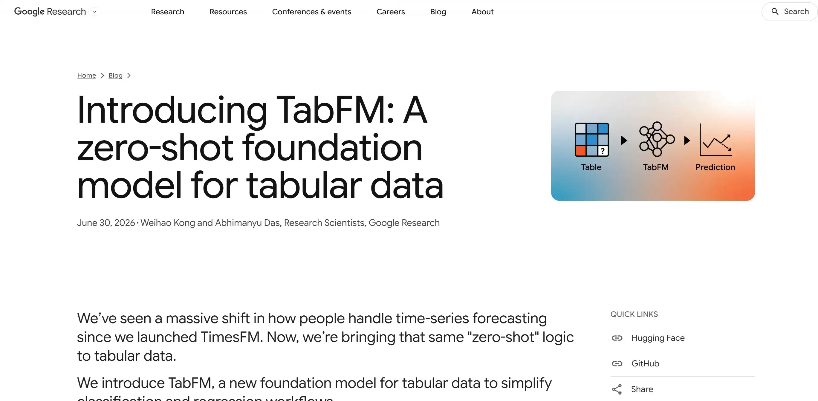 TabFM - 谷歌研发的表格数据基础模型