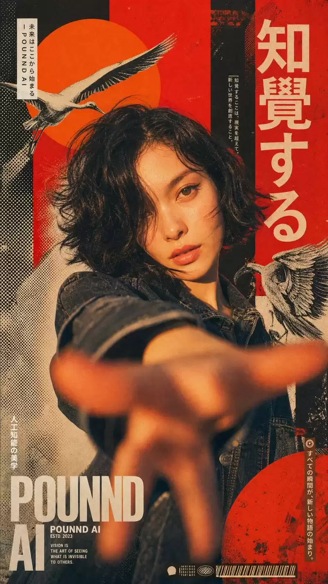 亚洲人像混合媒介拼贴