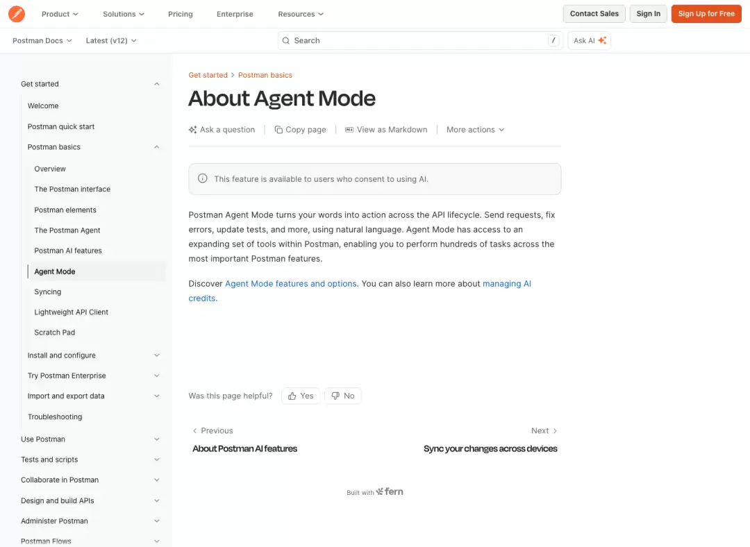 Postman Agent Mode：接口测试里的 AI：不该只会聊天：而要能帮你生成测试和断言