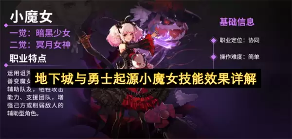 地下城与勇士起源小魔女技能效果解析