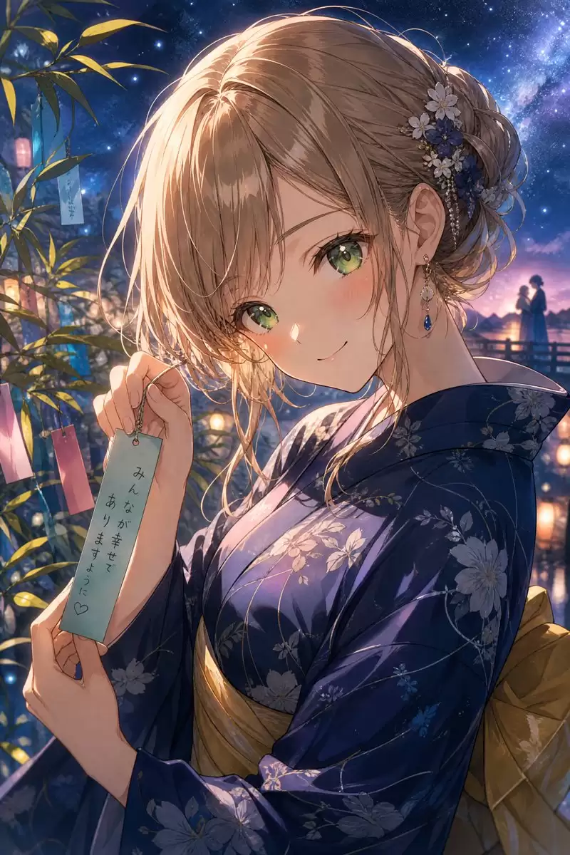 七夕浴衣动漫画像