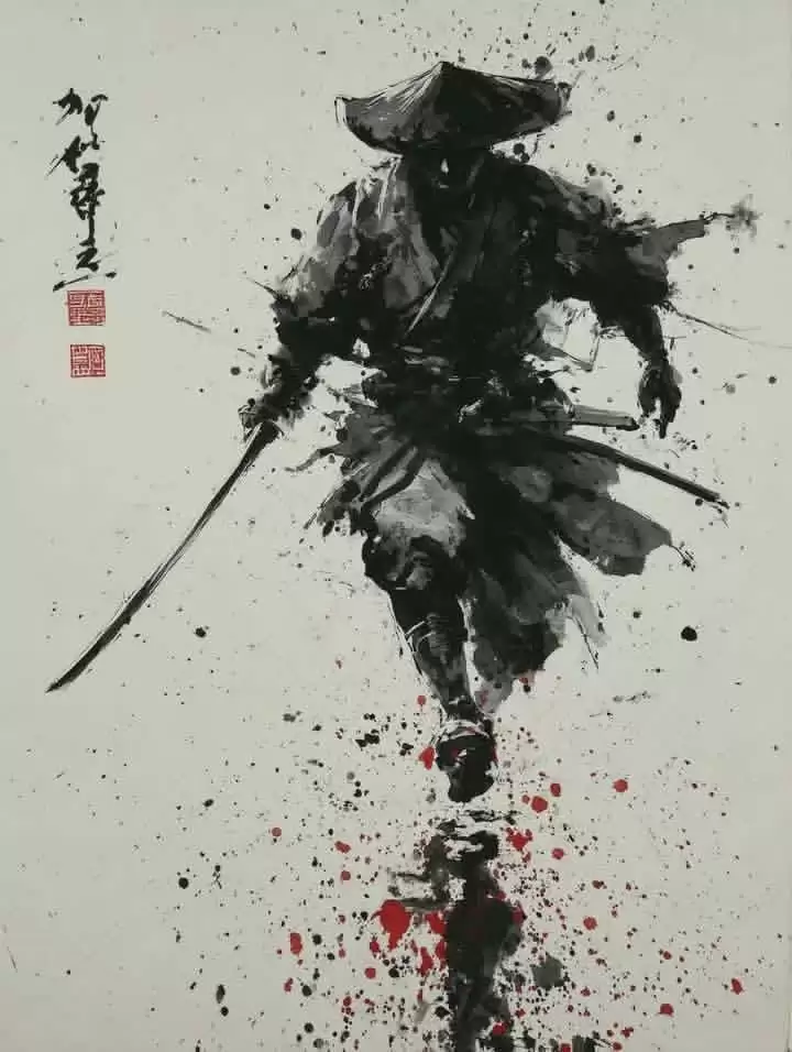 水墨武士绘