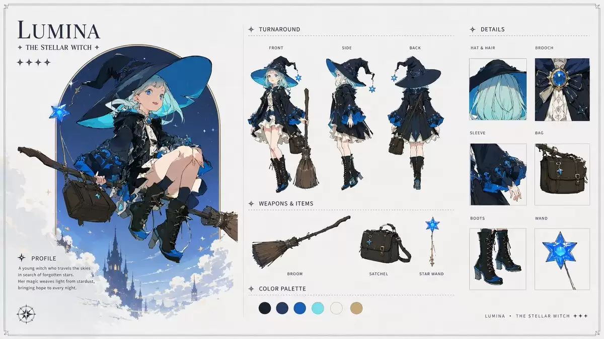 角色设计图 Lumina Stellar Witch