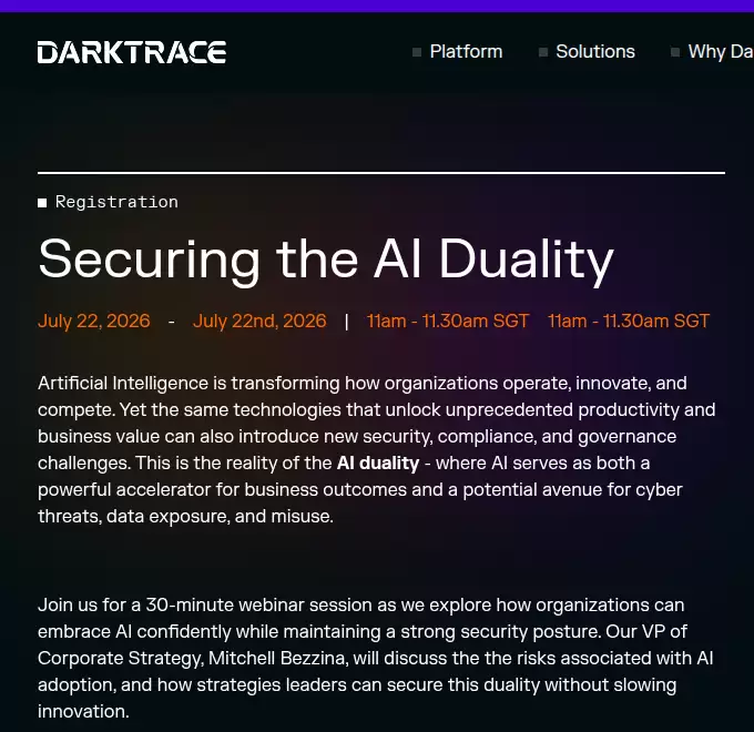 AI 二元性安全平衡治理路径研究 - 基于 Darktrace 线上专题研讨实践分析