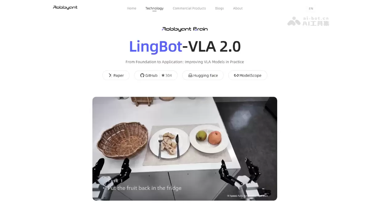 LingBot-VLA 2.0 - 蚂蚁灵波开源新一代具身智能基座模型