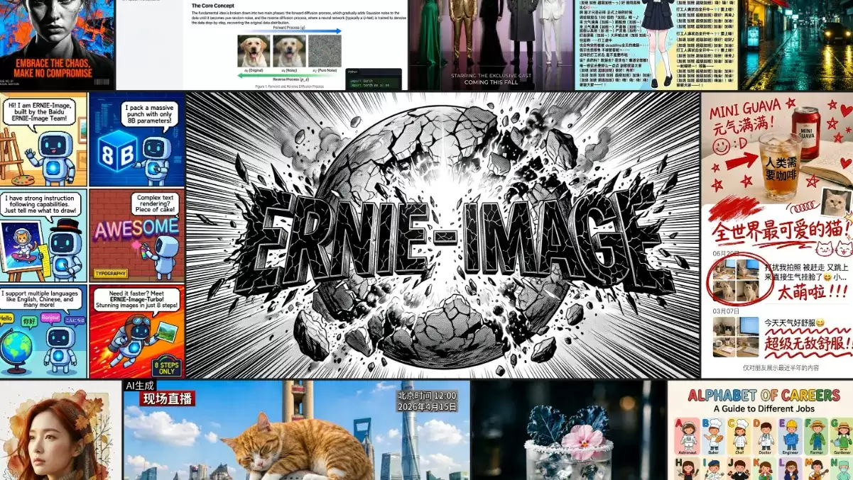 ERNIE-Image – 百度文心开源8B参数文生图模型