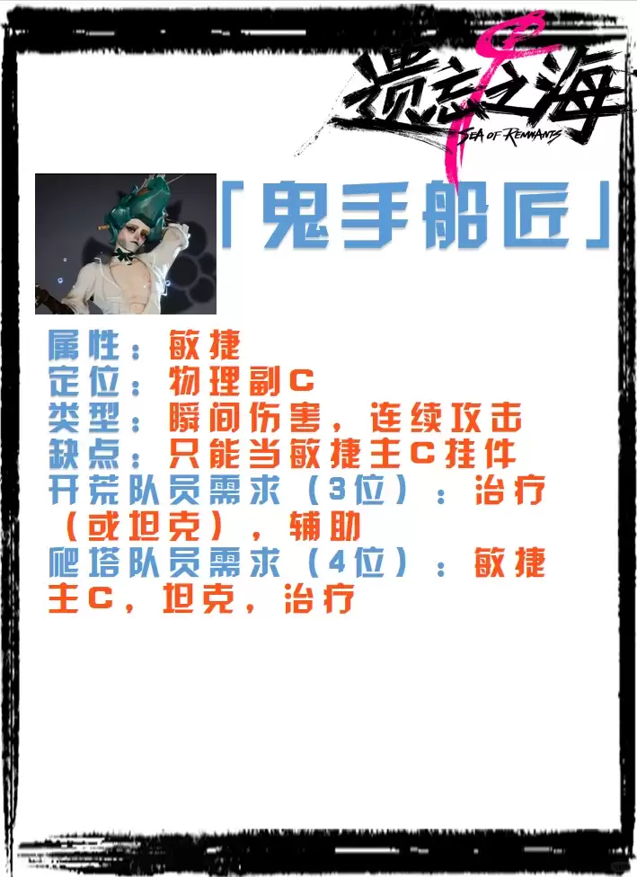 遗忘之海鬼手船匠表现怎样