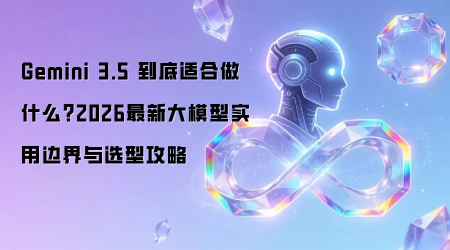 Gemini 3.5 到底适合做什么：2026最新大模型实用边界与选型攻略