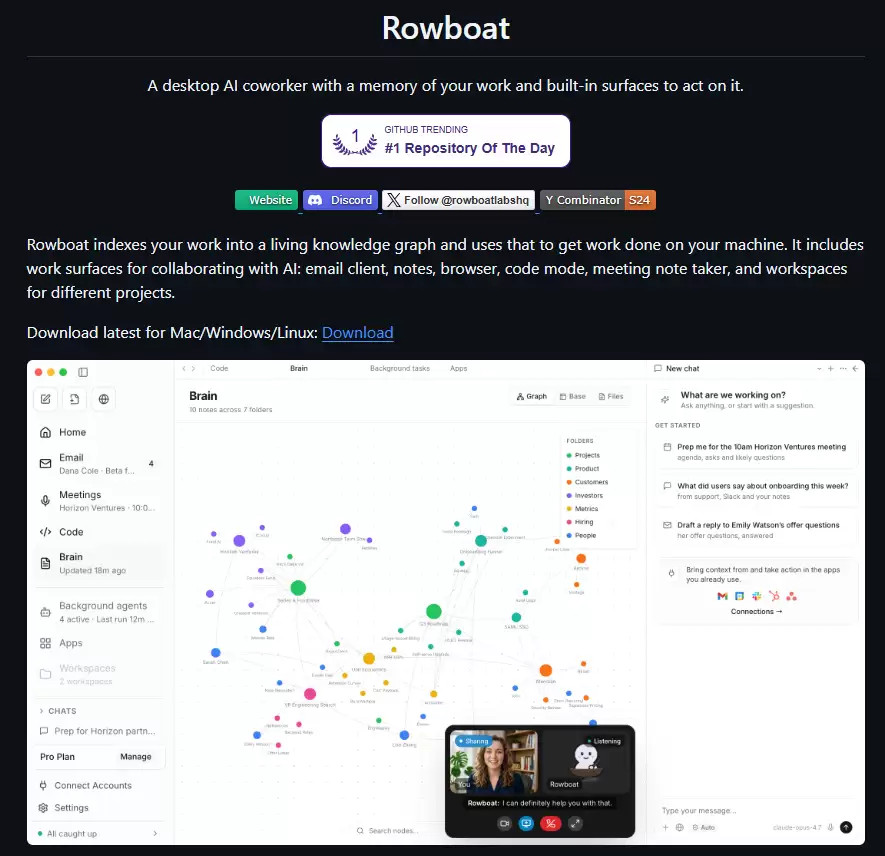 告别云端焦虑：本地优先的桌面 AI 助手 Rowboat 怎样重塑你的工作台？