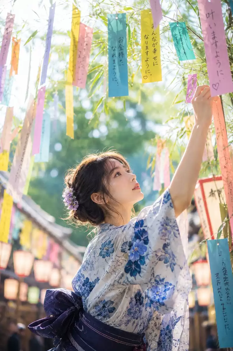 七夕节浴衣人像