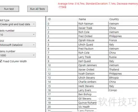 WPF Grid控件性能比较