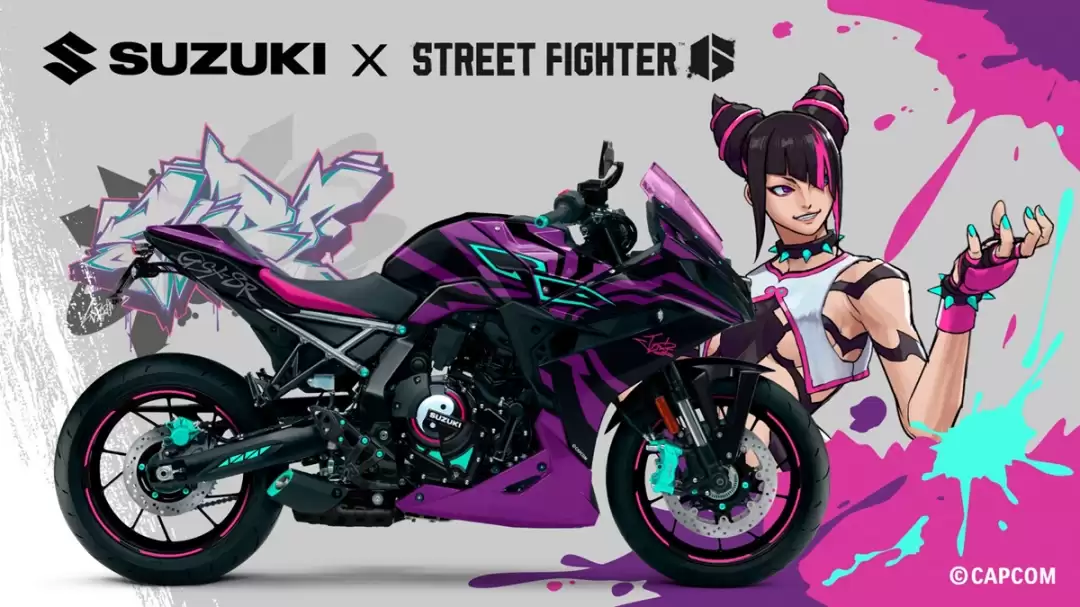 铃木Suzuki携《街霸6》攻略——联动 推出韩蛛俐风格摩托车