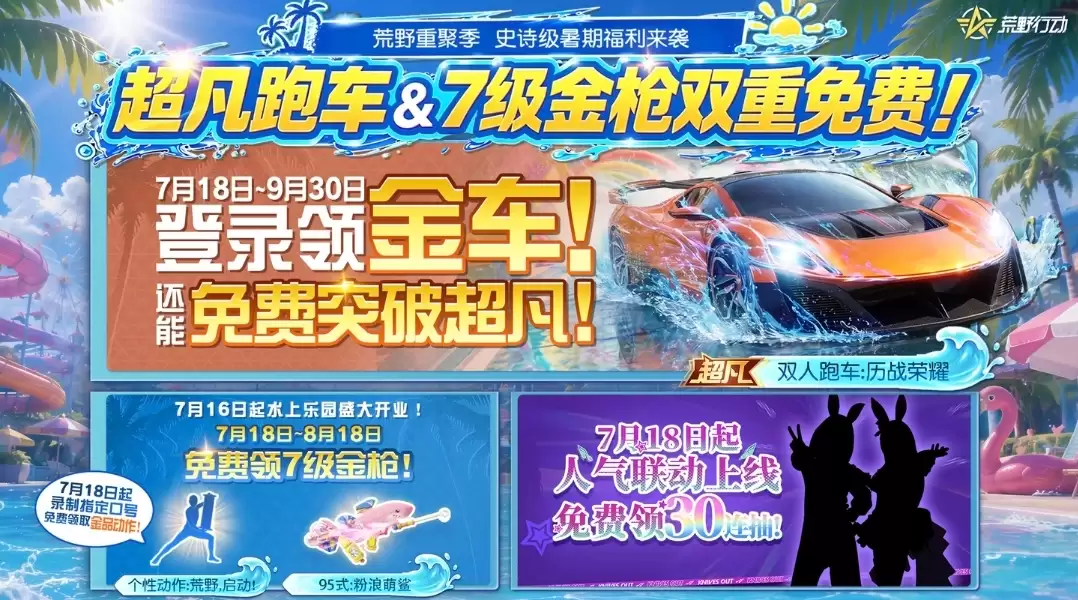 首款免费超凡双人跑车登场！