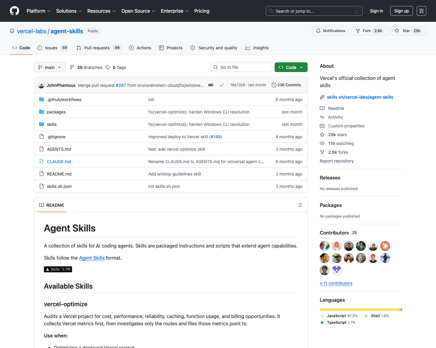 vercel-labs/skills 是什么？AI Agent Skills 管理工具介绍