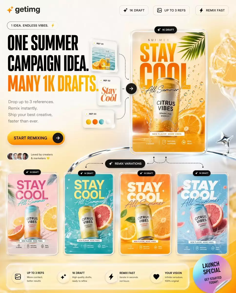夏日 AI 工具发布海报