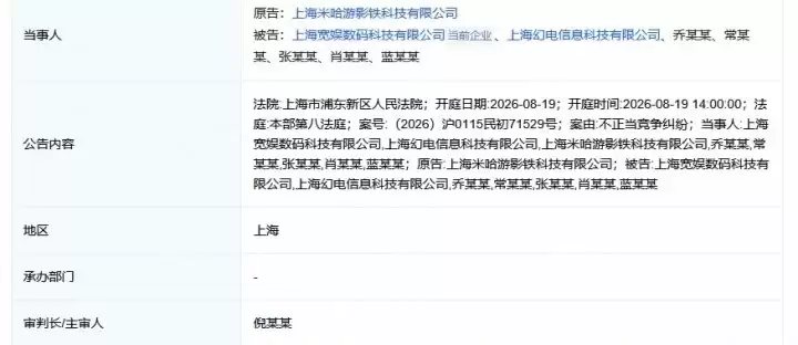 大厂对线！米哈游将B站告上法庭：案由不正当竞争：下月开审