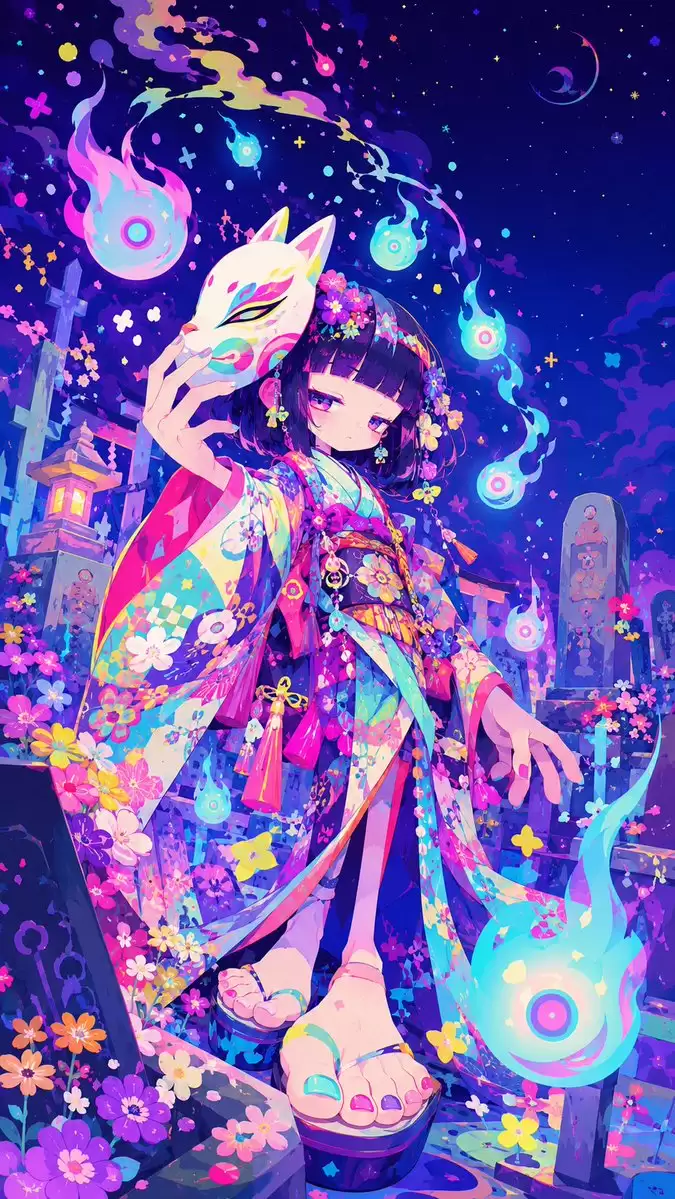 霓虹狐巫女