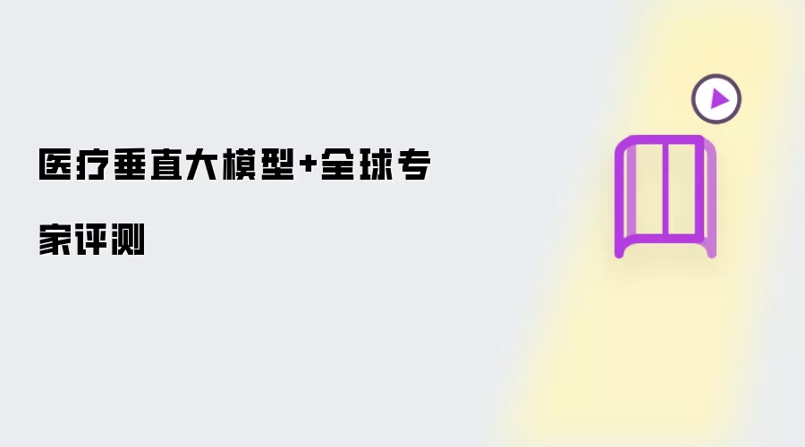 医疗垂直大模型加全球专家评测