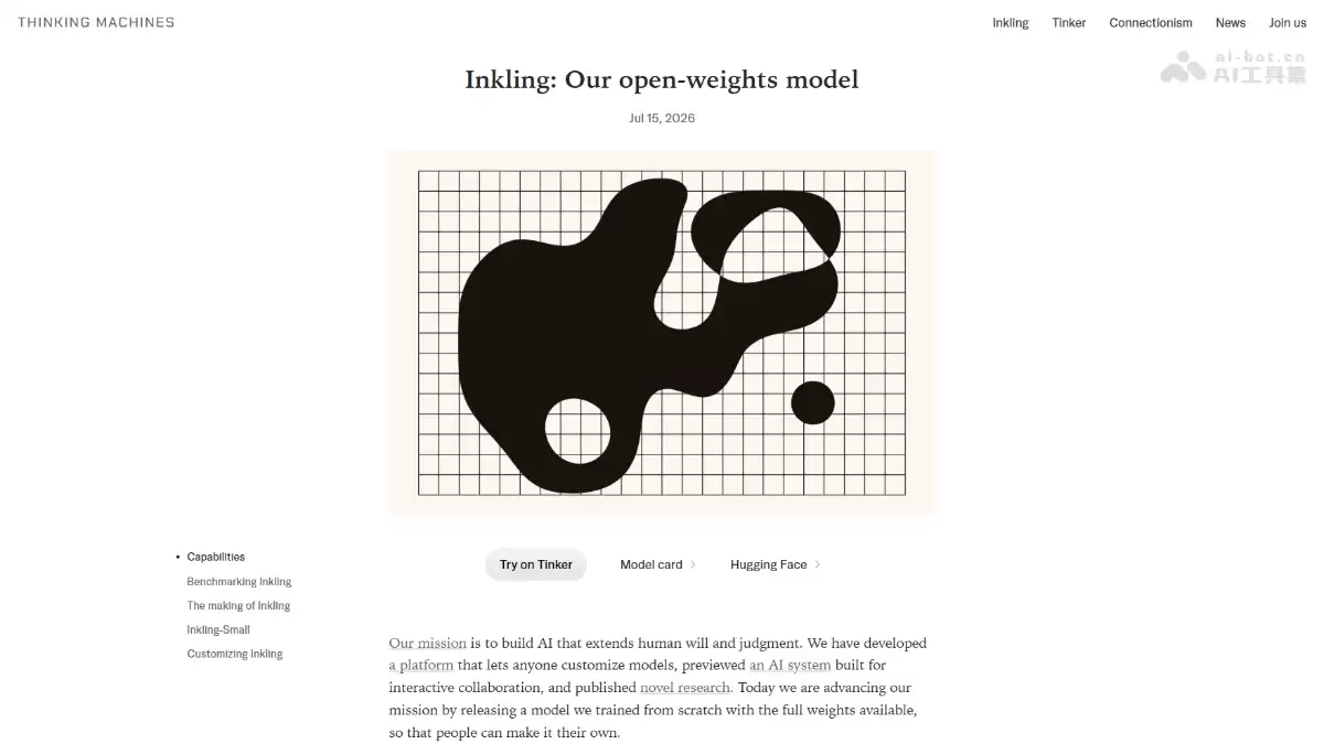 Thinking Machines Lab 推出的多模态基础模型 - Inkling
