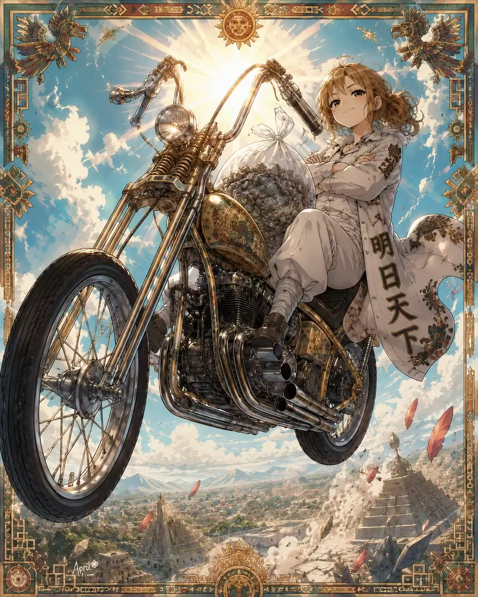古城里的 Skyborne 动漫机车少女