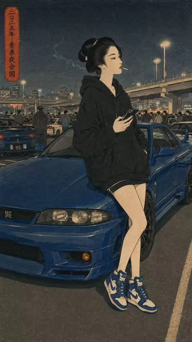 1990 年代漫画风格新复古街景