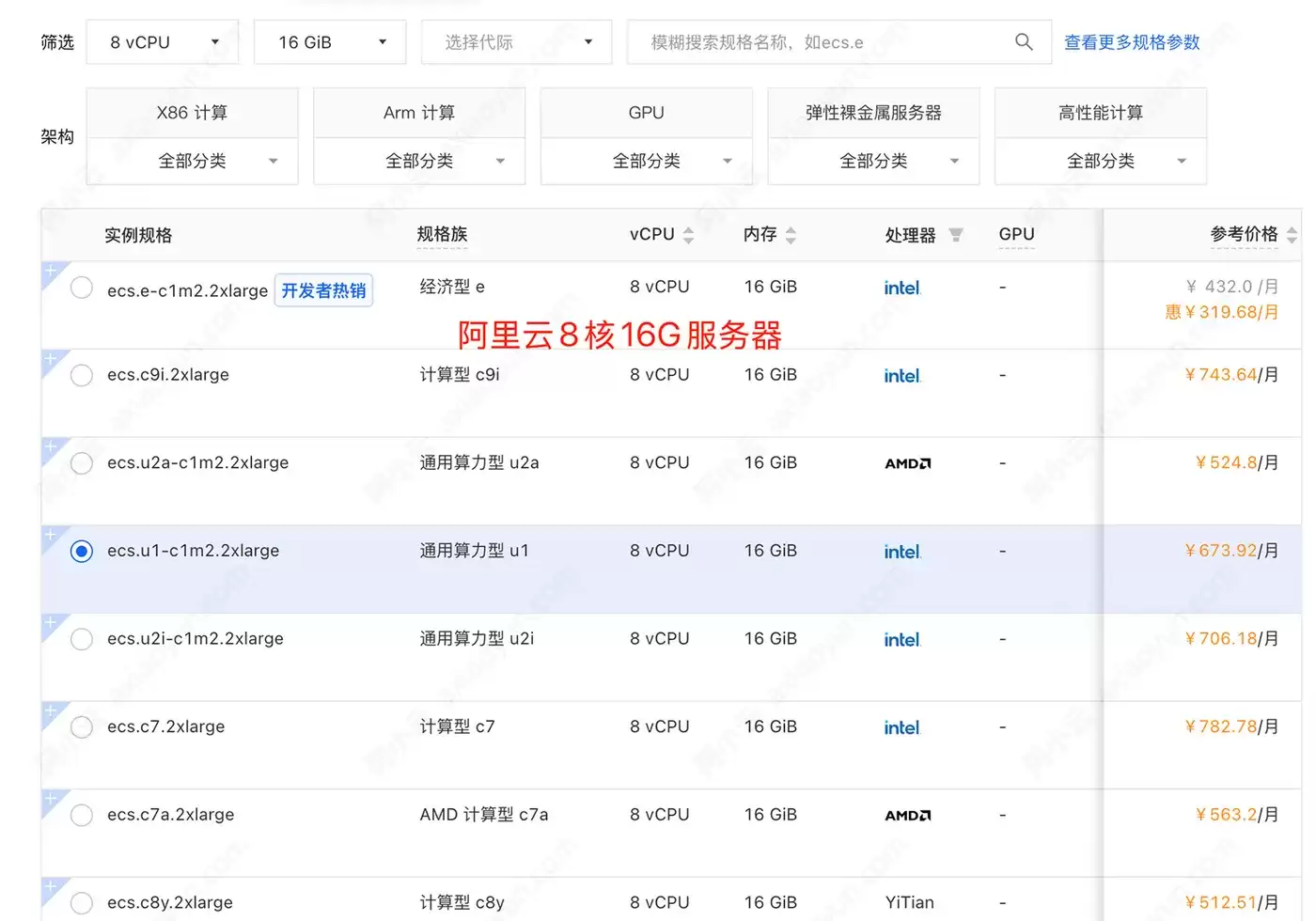 阿里云服务器ECS：8核16G配置搭配10Mbps公网带宽 如何收费 价格影响因素