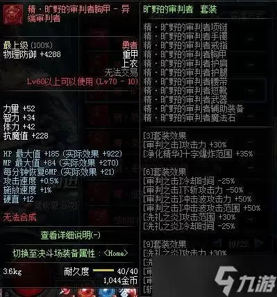 DNF18周年庆异端审判者时装属性如何选