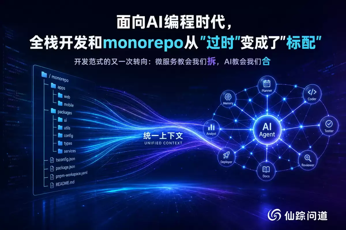 面向AI编程时代，全栈开发和monorepo从过时变成了标配