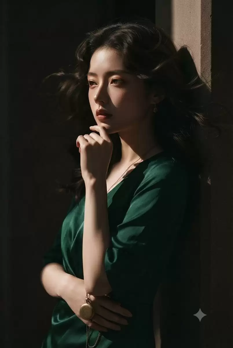 翡翠丝绸风尚人像