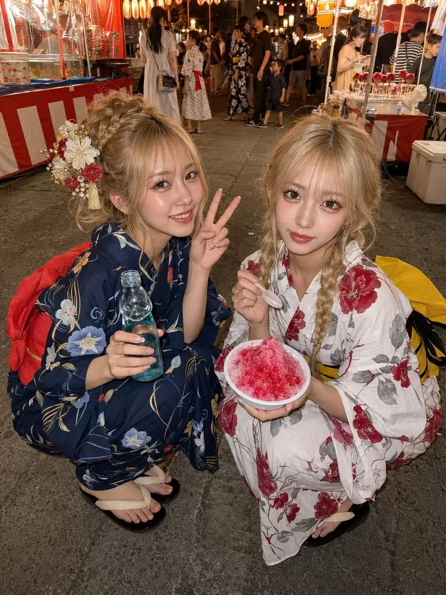 夏日祭典的金发少女