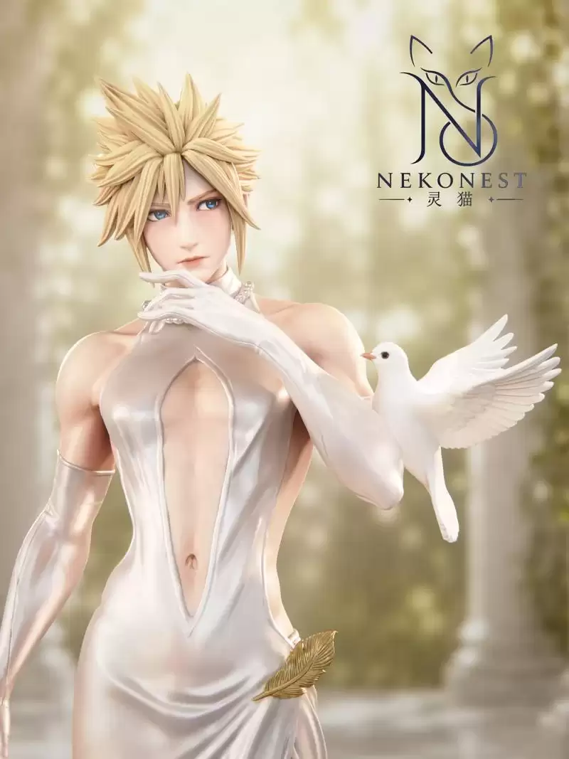 FF7克劳德婚纱手办！高开叉+大白腿:男人也可以这么美丽吗？