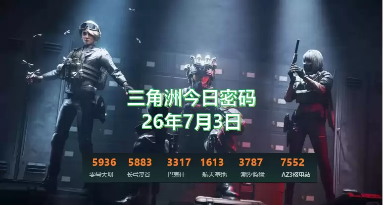 7.3三角洲今日密码是多少？三角洲今日密码:特情处制造高收益物品分享