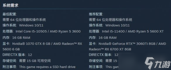 《Samson》配置要求