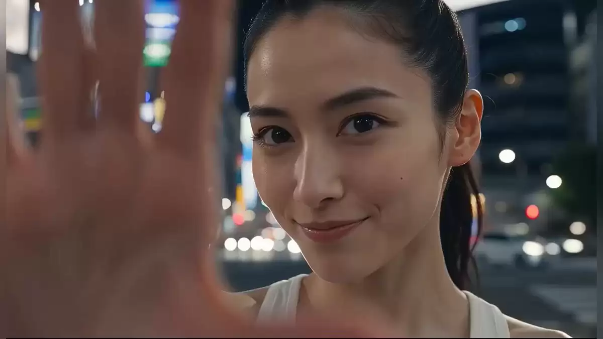 日本女孩东京塔跑酷片段