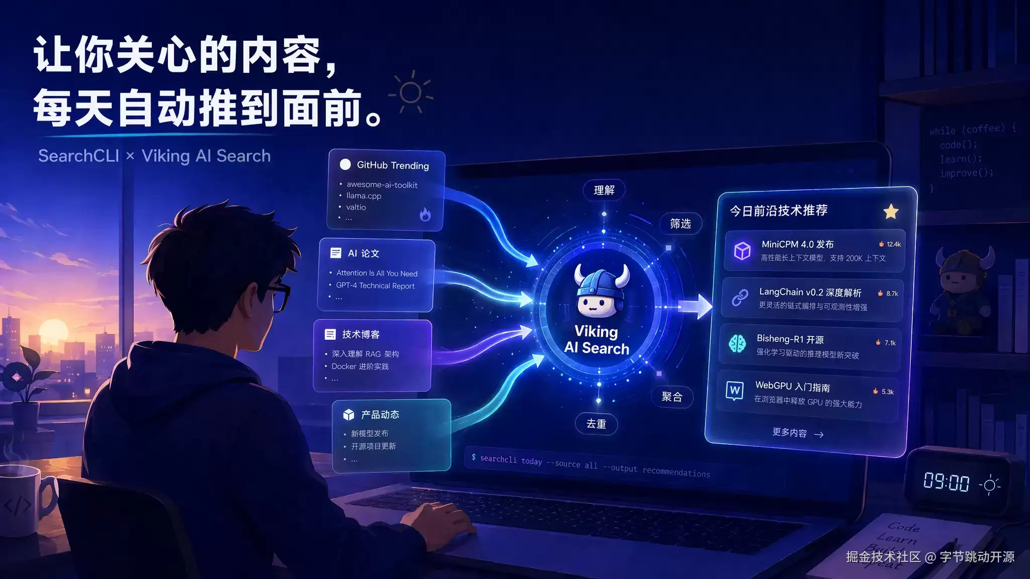 30 分钟搞定个人情报站：Viking AI 搜索将前沿资讯实时推到眼前