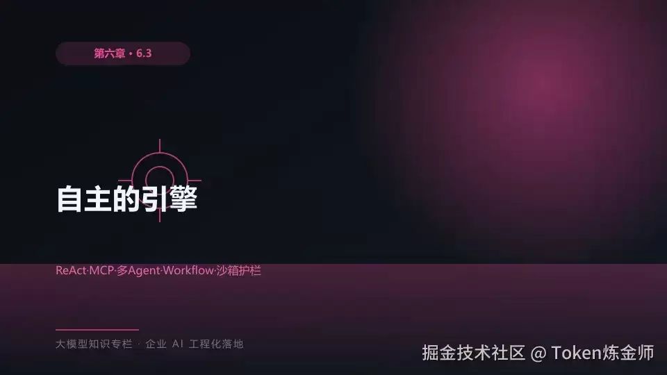 自主的引擎：ReAct、MCP、多 Agent、Workflow 与沙箱护栏 —— Agent 与工具六器