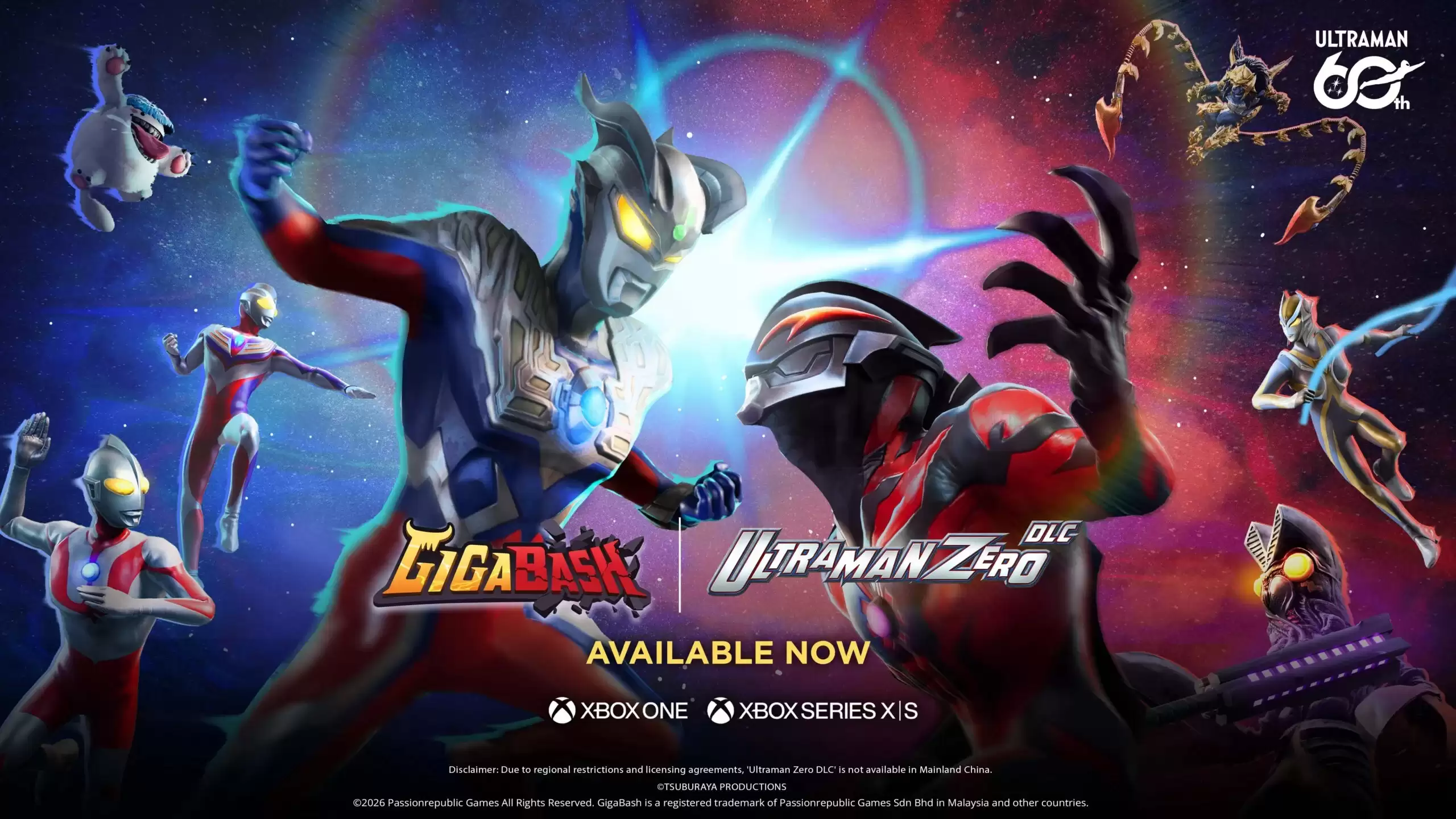 《GigaBash》的《GigaBash – Ultraman Zero》DLC带来两位新角色：激荡竞争火花