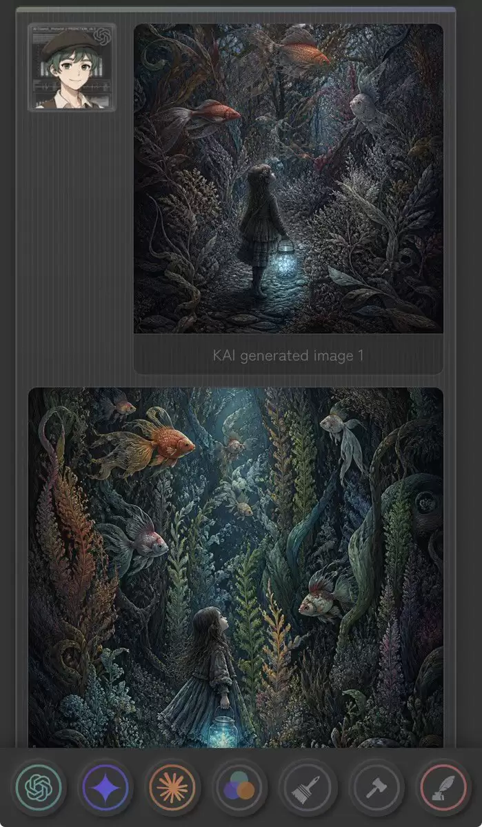 暗黑奇幻风格 AI 画廊 界面